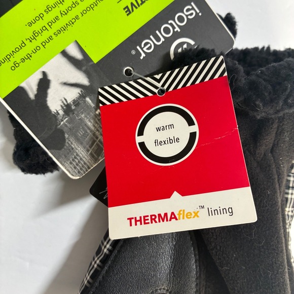 Isotoner Active Smartouch Plaid Fleece Lined Winter Gloves Womens M/L Outdoor - Picture 7 of 7